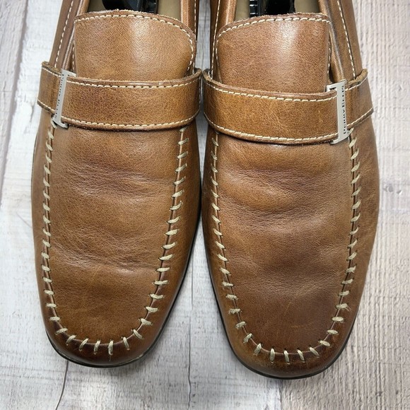 Perry Ellis Portfolio Men's Stanford Loafers Leather Shoes Brown Size 9 PP8509D - Picture 10 of 15